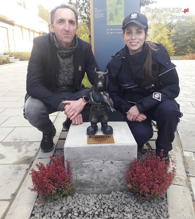 Katowicka policjantka wzięła udział w odsłonięciu Beboka Francika
