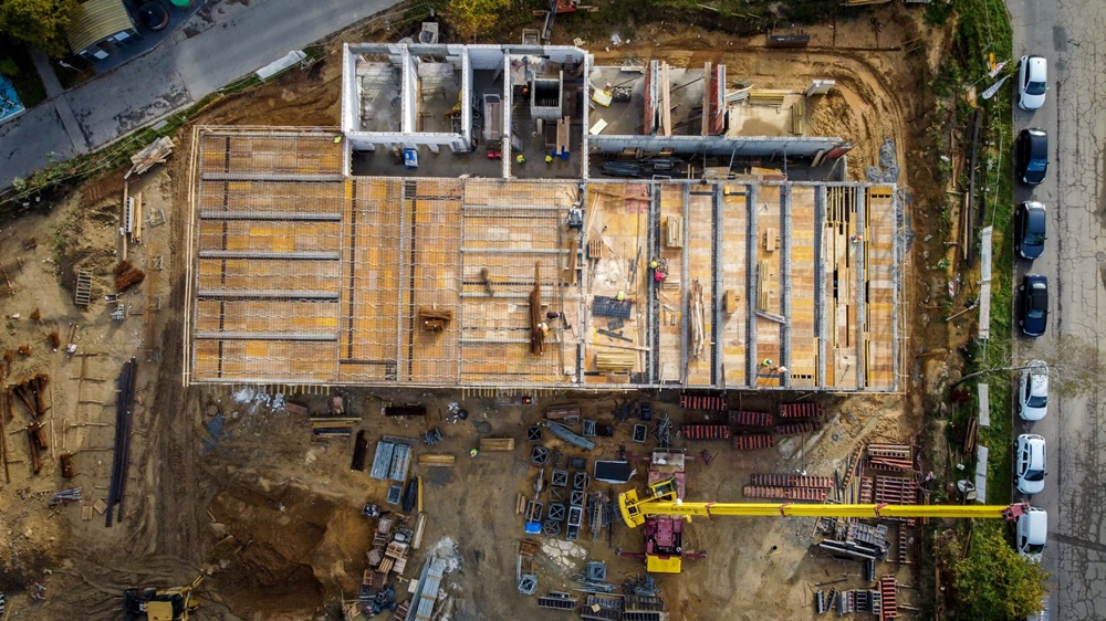 Intensywne prace na placu budowy MDK Witosa w Katowicach