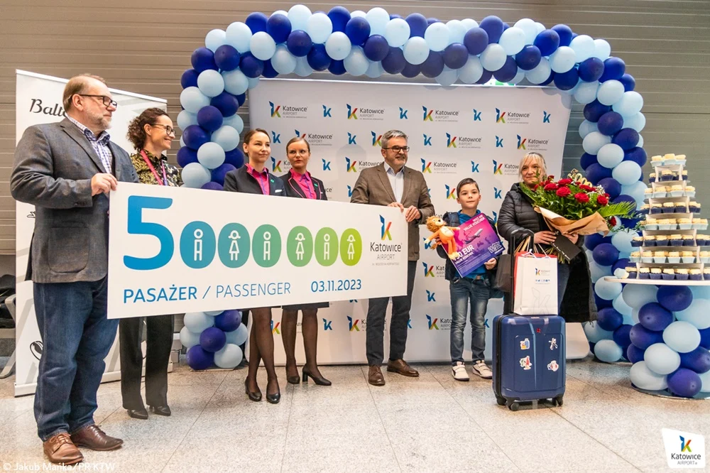 Pięciomilionowy pasażer na katowickim lotnisku. Wyjątkowa pasażerka przyleciała z Dortmundu