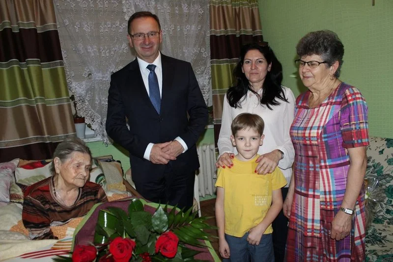 Prezydent spotkał się ze stuletnią mieszkanką Żor!