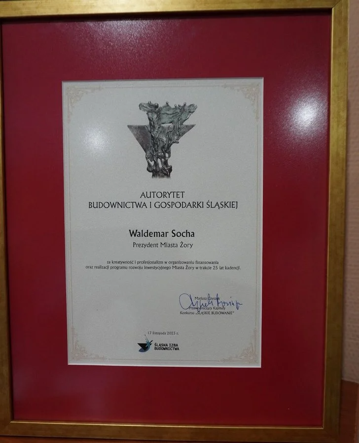 Waldemar Socha uhonorowany tytułem Autorytet Budownictwa i Gospodarki Śląskiej!