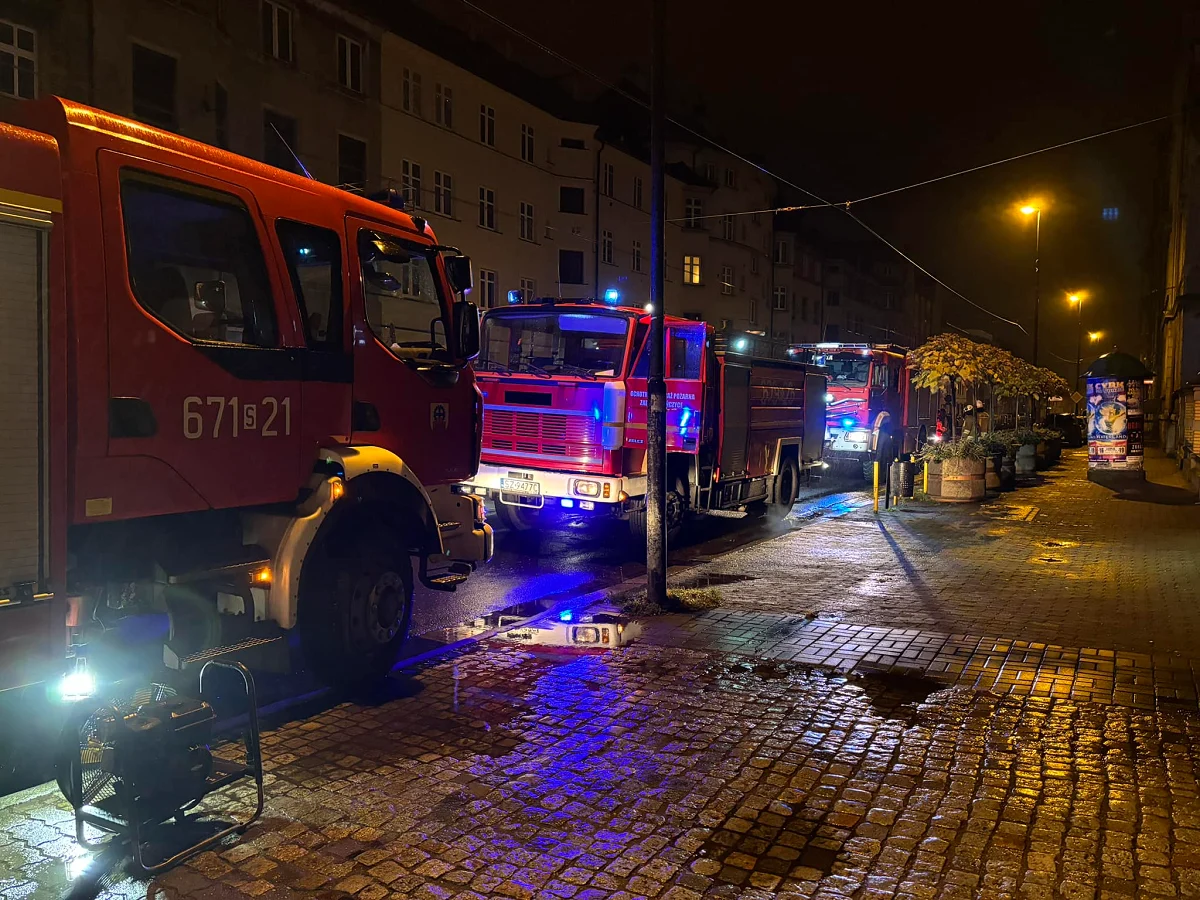 Nocny pożar kotłowni w Zabrzu! Łącznie budynek opuściło 16 osób