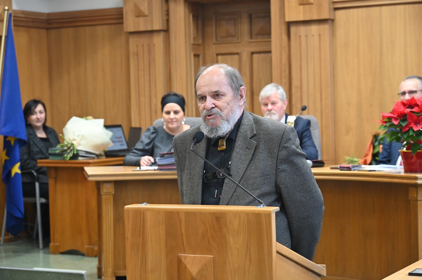 Leon Stefański, Jan Szołtysik i Jan Wyżgoł z tytułami "Zasłużony dla Miasta Ruda Śląska"