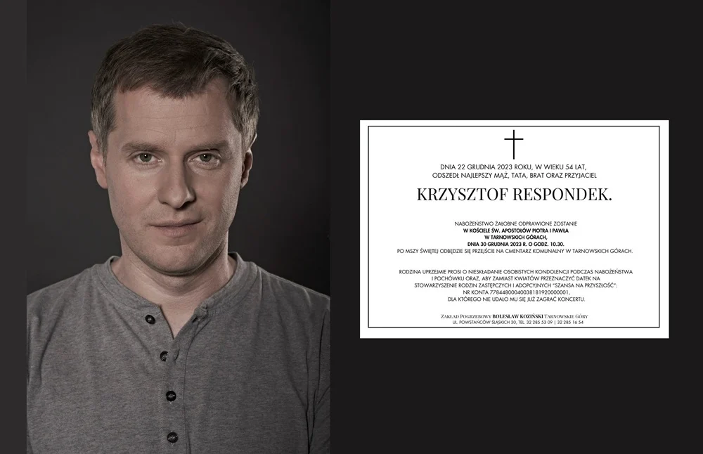 Ogłoszono datę pogrzebu Krzysztofa Respondka
