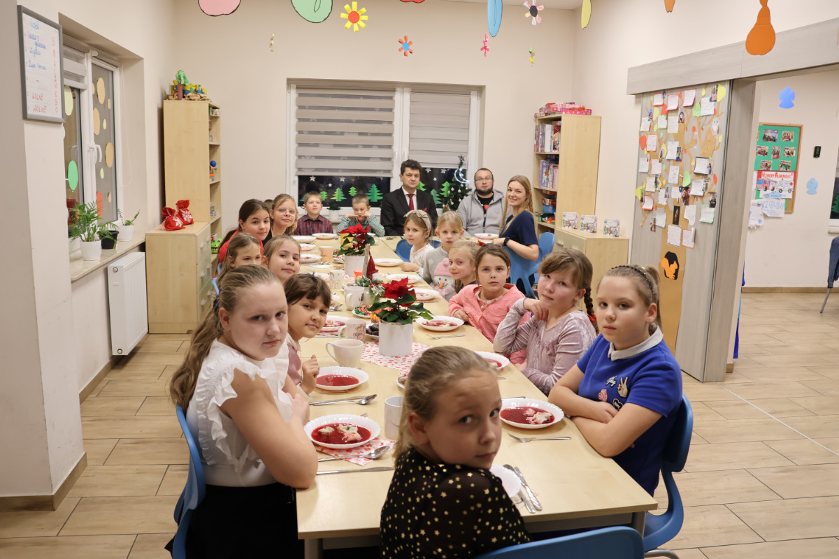 Spotkanie wigilijne w Przystani dla Młodych