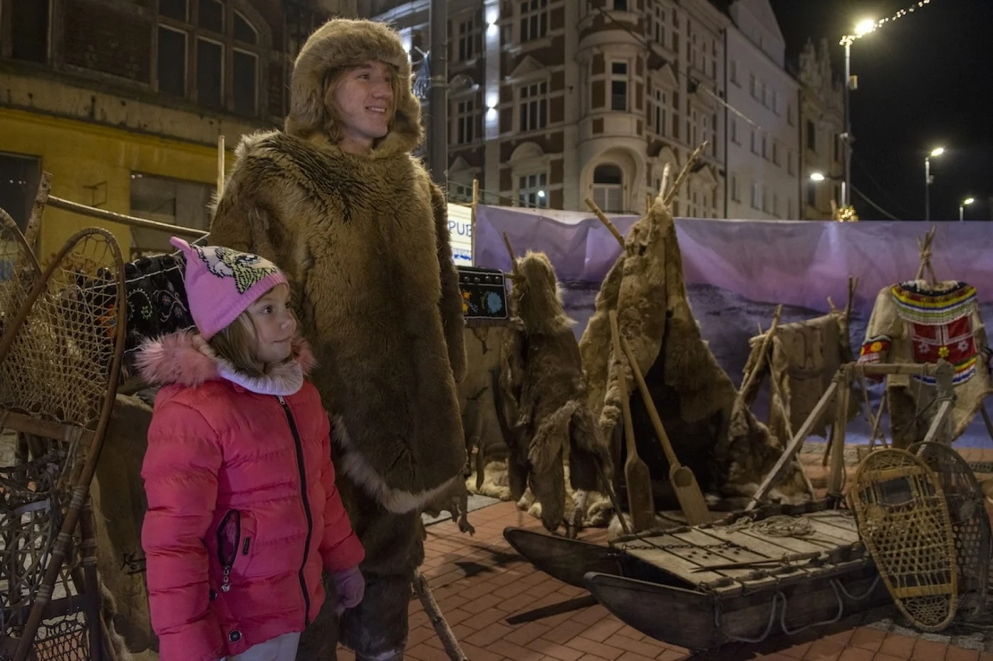 Obozowisko mieszkańców Laponii na bytomskim Rynku [FOTO]