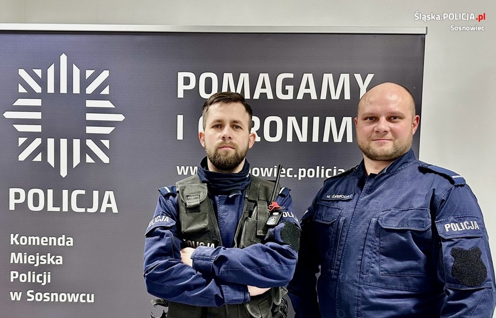 Sosnowieccy policjanci uratowali życie mężczyzny. Ten nie oddychał!
