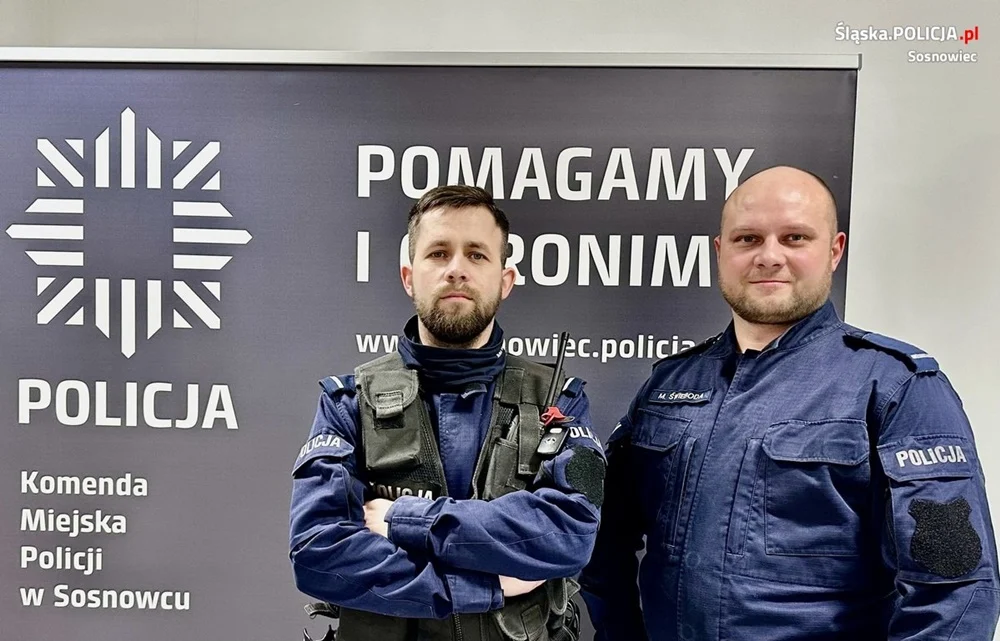 Sosnowieccy policjanci uratowali życie mężczyzny. Ten nie oddychał!