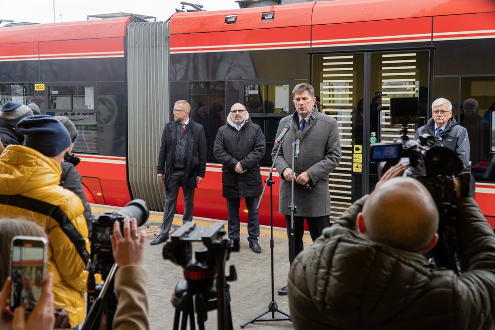 Otwarcie linii tramwajowej wzdłuż ulicy Grundmanna w Katowicach