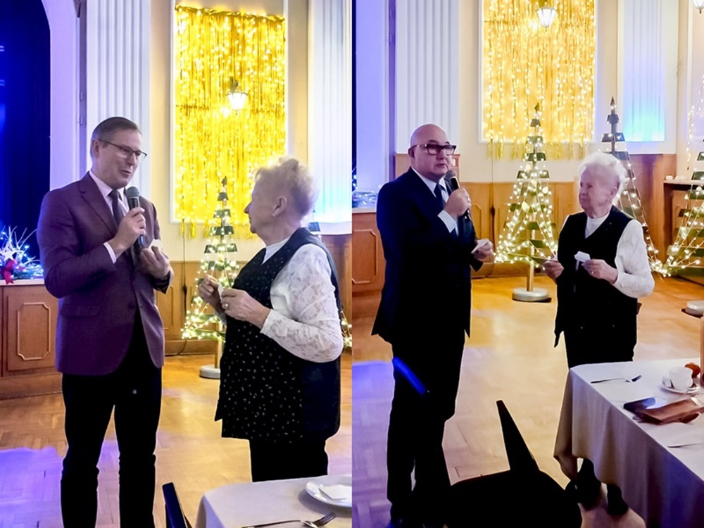 Andrzej Kotala i Waldemar Kołodziej wzięli udział w klubowej Wigilii w MDK Batory!