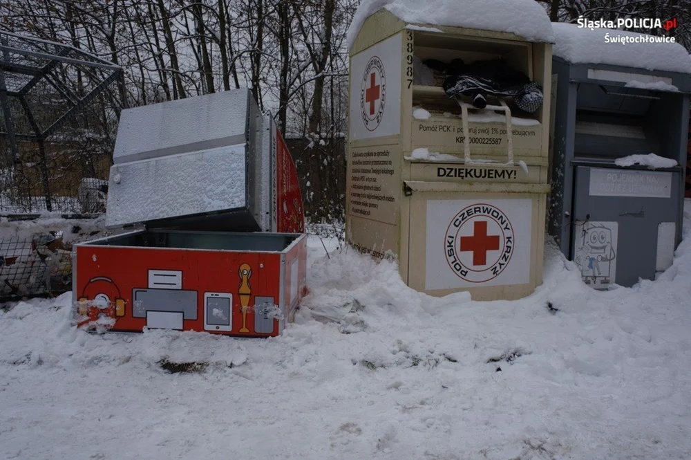 28-latek utknął w kontenerze na elektrośmieci. Okazało się, że jest poszukiwany!