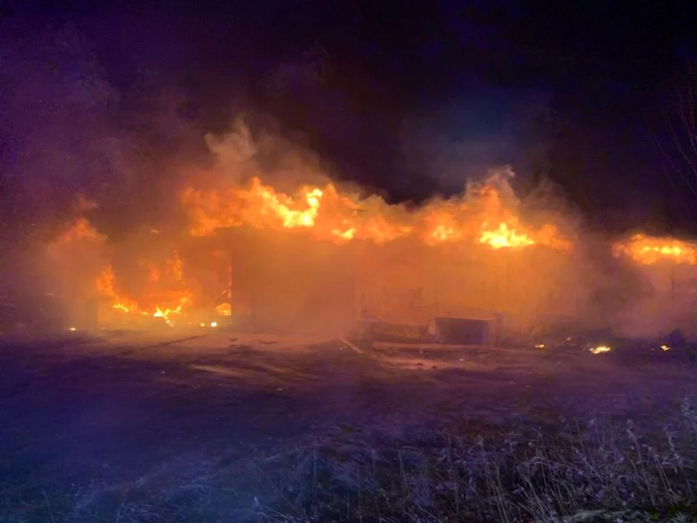 Pożar hali magazynowej przy ul. Piotra Skargi