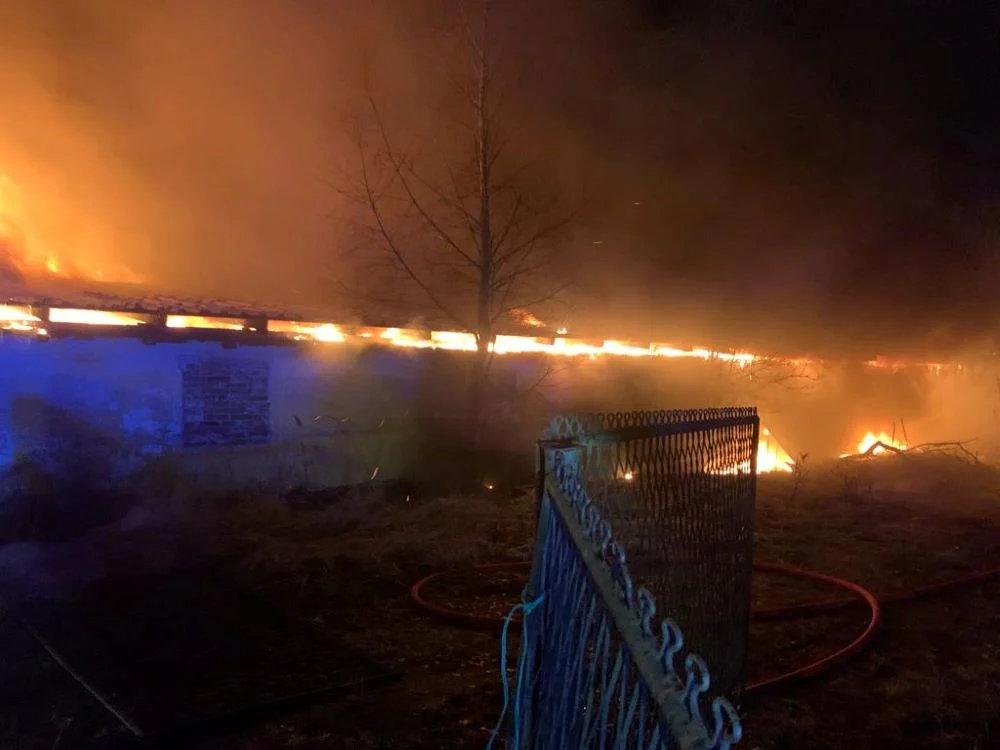 Pożar hali magazynowej przy ul. Piotra Skargi