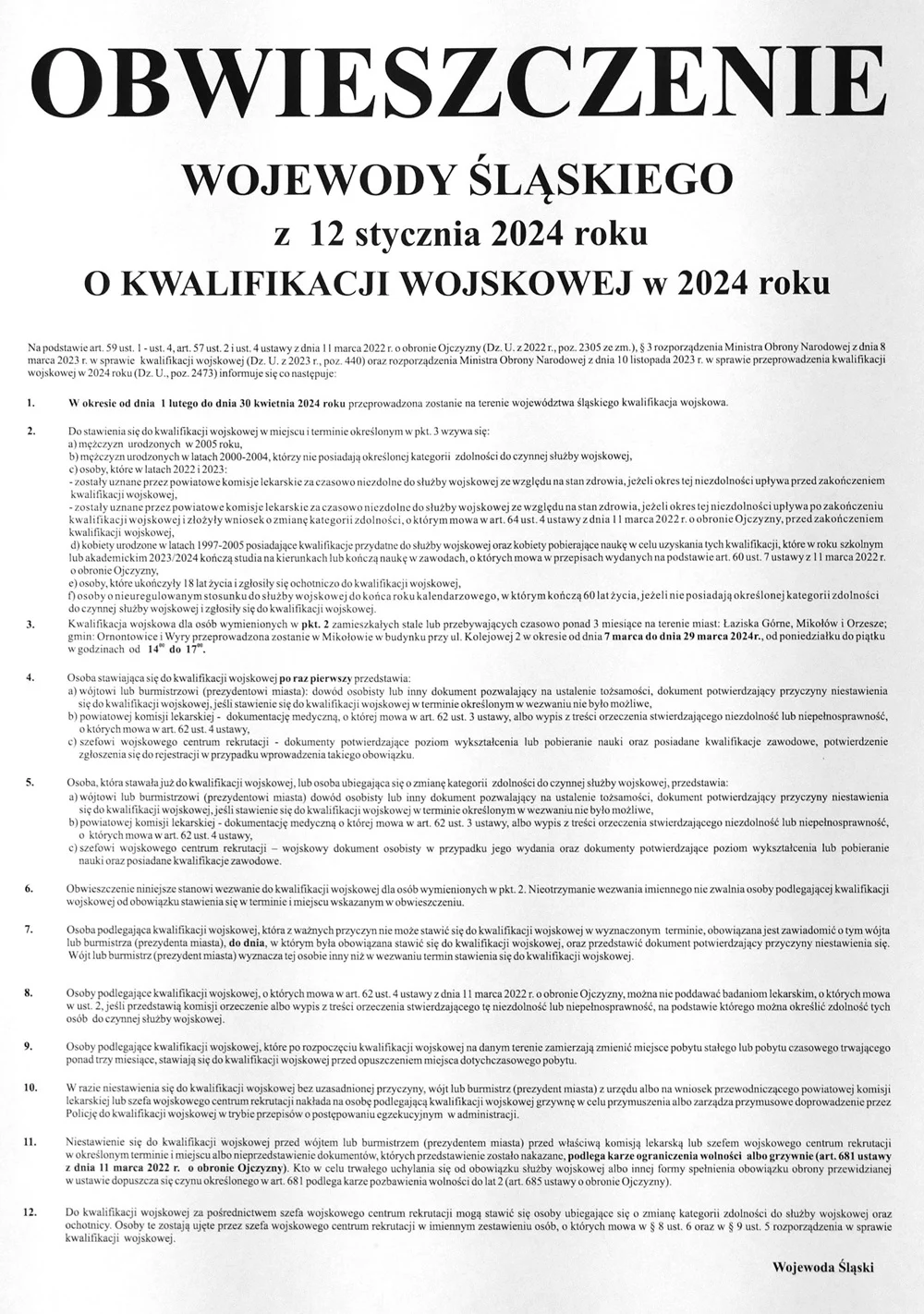 Jak będzie przebiegała kwalifikacja wojskowa w naszym powiecie w 2024 roku?
