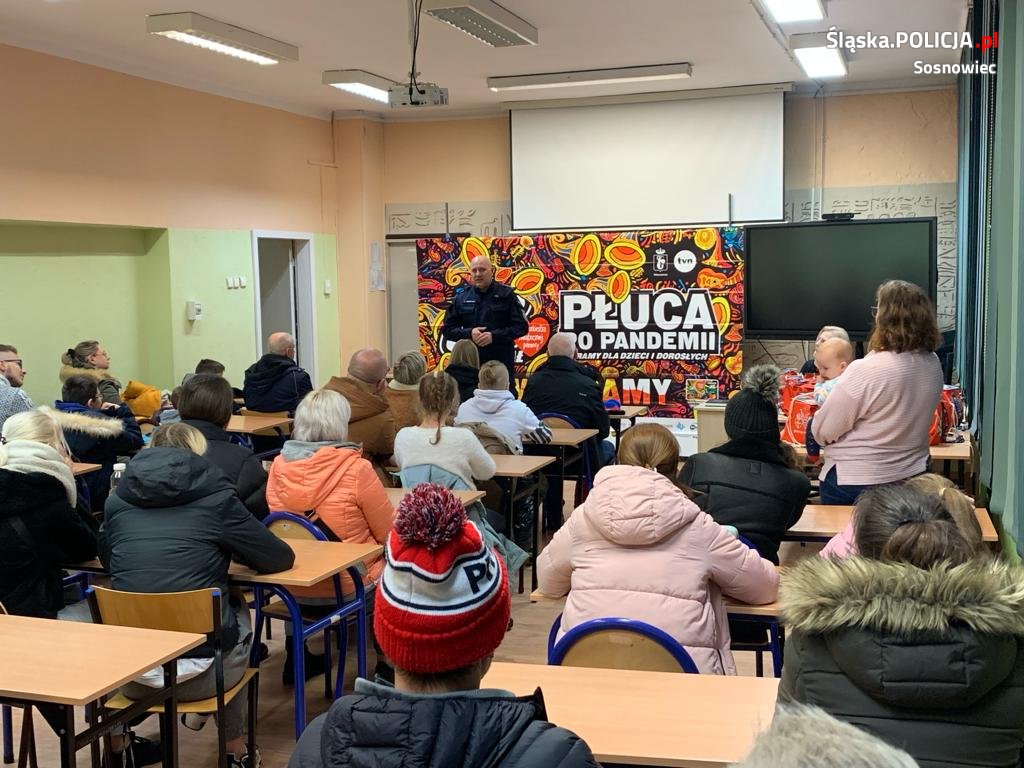 Policja dla bezpieczeństwa wolontariuszy WOŚP w Sosnowcu