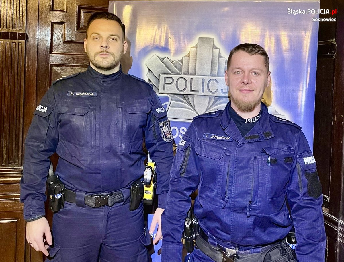 Sosnowieccy policjanci z komisariatu II pomogli w ewakuacji mieszkańców