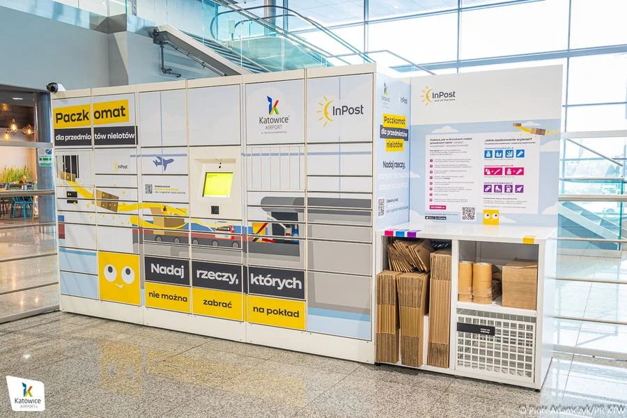 Paczkomat InPost stanął przed strefą kontroli bezpieczeństwa katowickiego lotniska