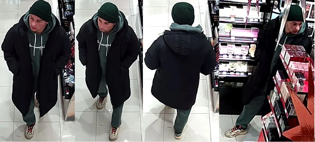 Kradzież perfum w Katowicach. Poznajesz tego mężczyznę?
