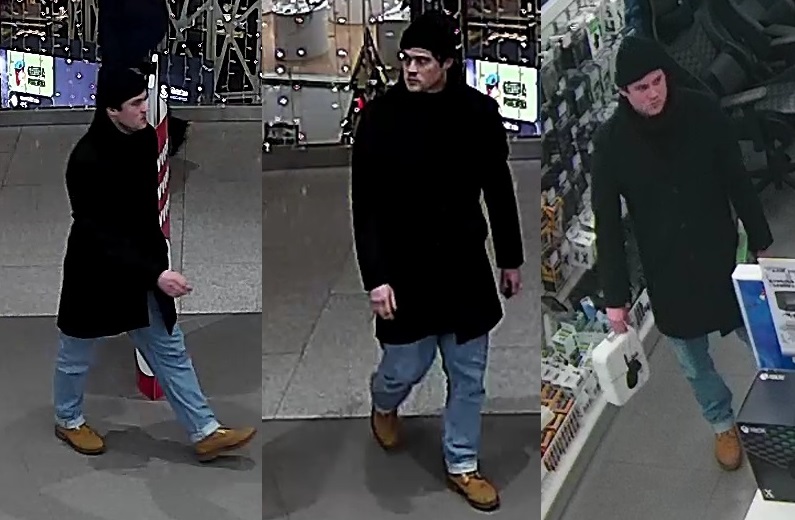 Poszukiwania podejrzanego o kradzież słuchawek w Katowicach. Poznajesz go?