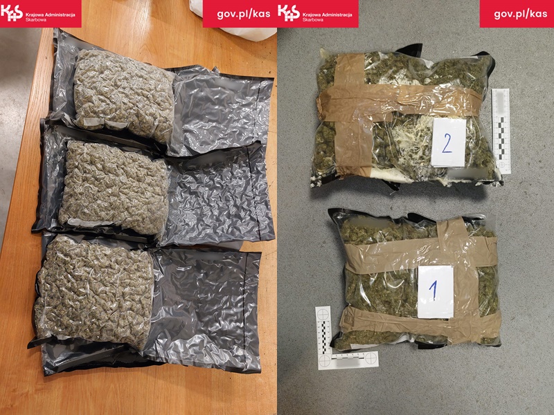 Katowice: Ponad dwa kilogramy suszu roślinnego z THC w przesyłce