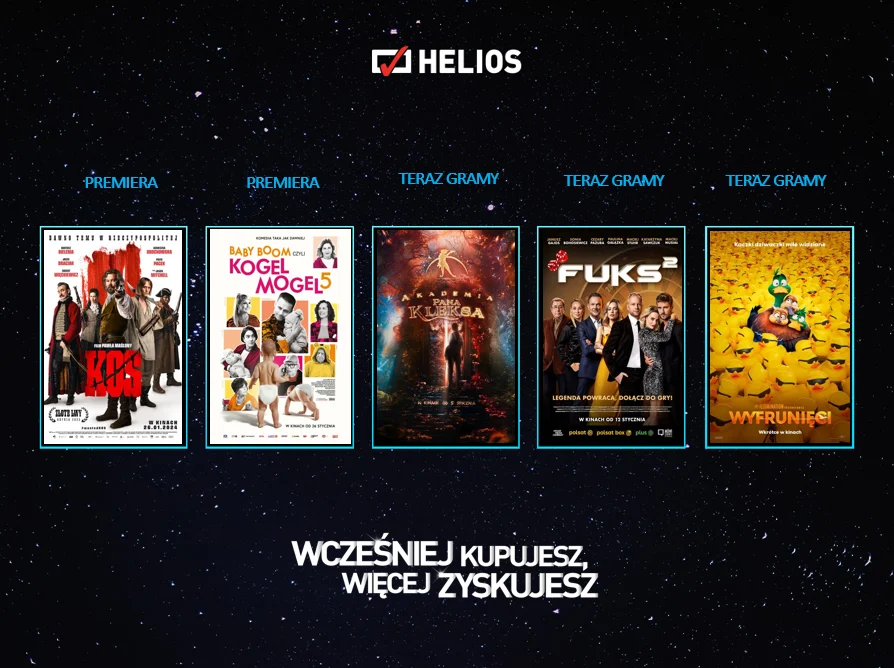 Moc nowości w kinach Helios