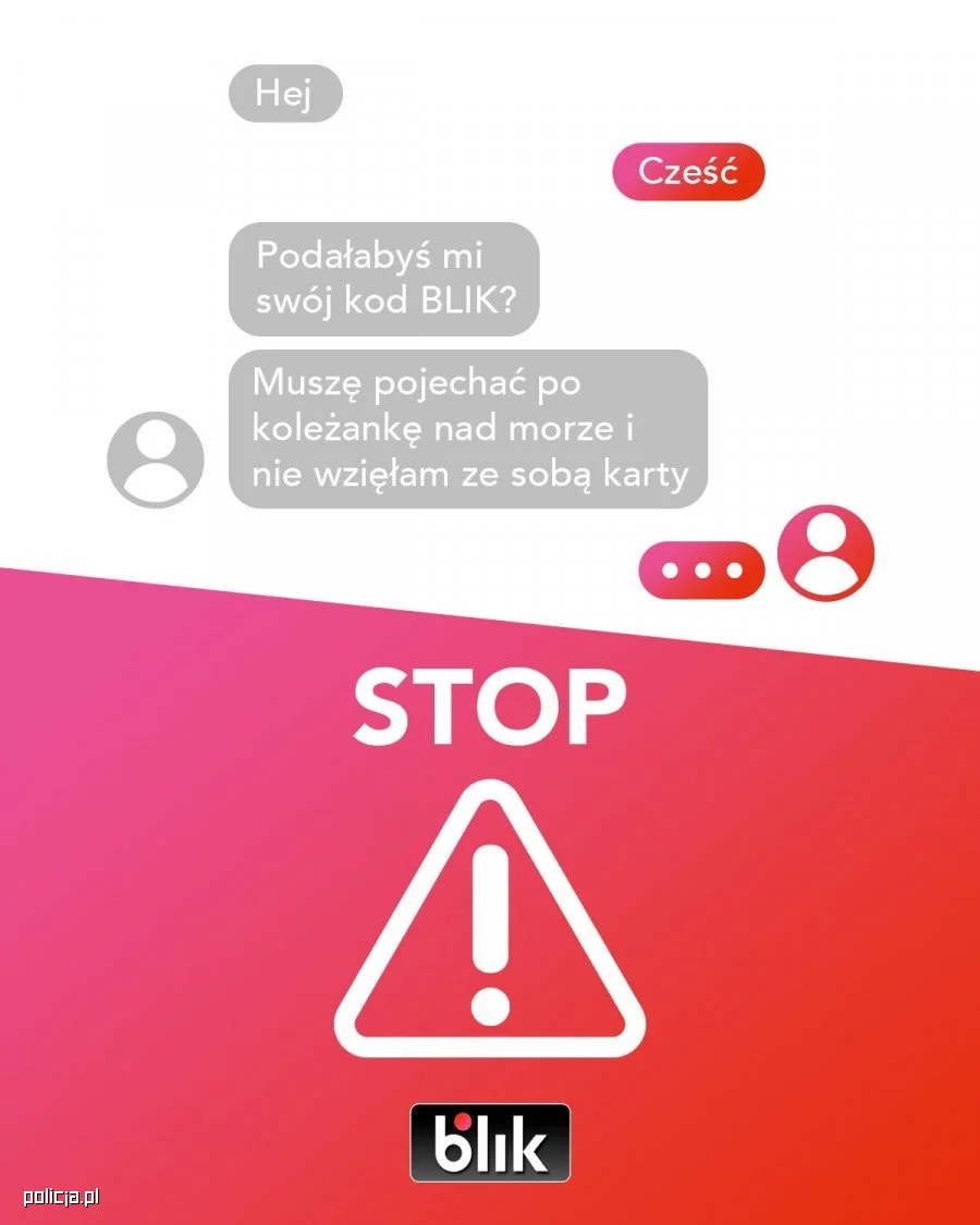 Policjanci przestrzegają przed oszustwami "na BLIK-a"