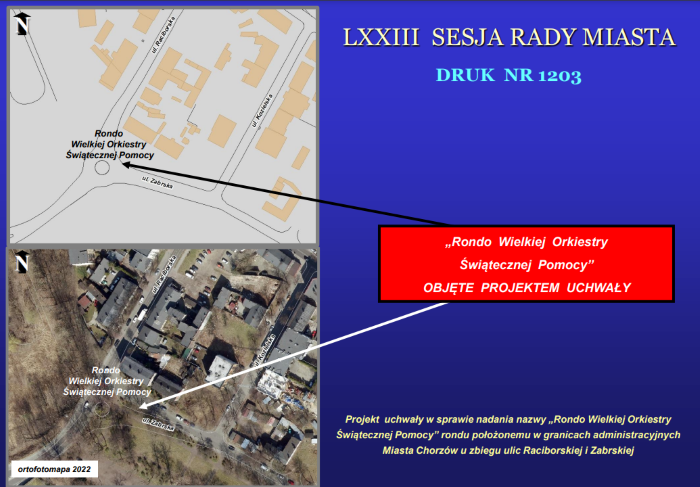 Radni zadecydowali. W Chorzowie będzie rondo „Wielkiej Orkiestry Świątecznej Pomocy”