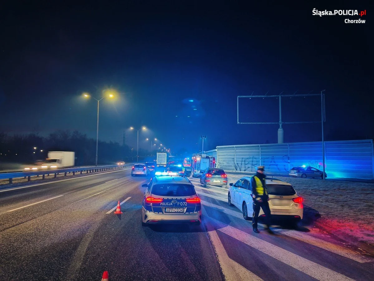 Chorzów: Groźny wypadek na Drogowej Trasie Średnicowej