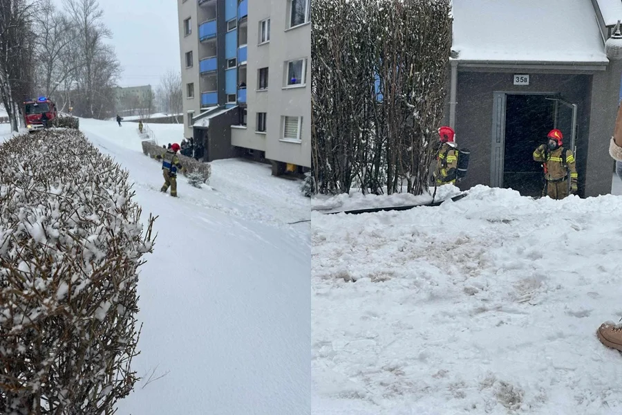 Pożar piwnicy przy ul. Wojska Polskiego w Świętochłowicach. Ewakuowano poszkodowanego!