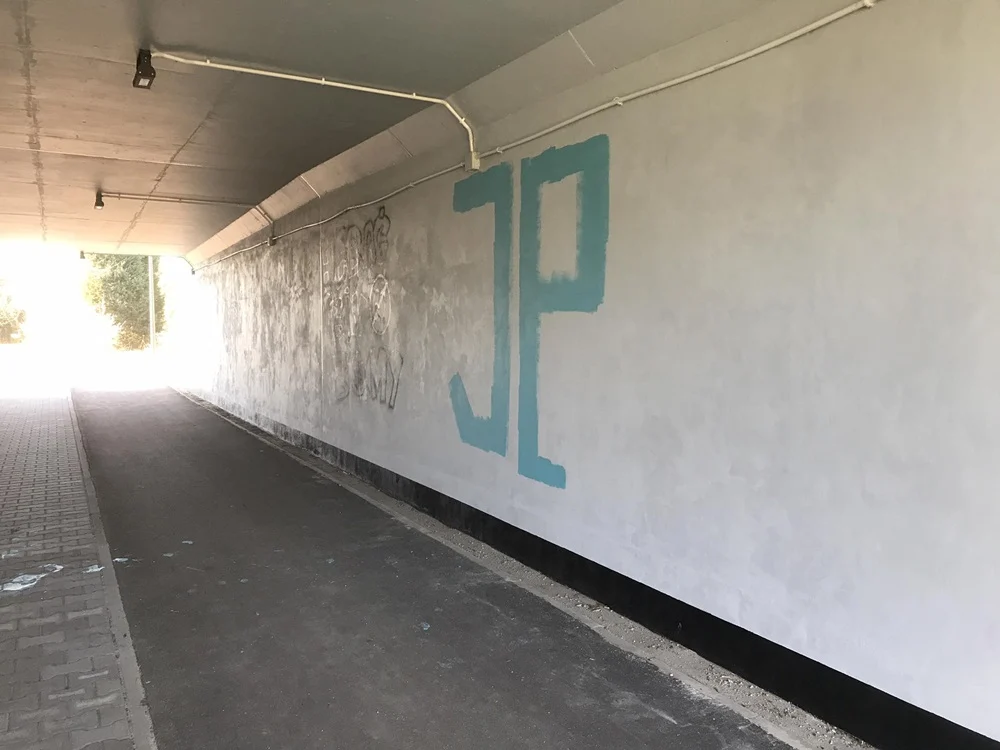 Swastyki oraz hasła propagujące nazizm wymalowane w przejściu pod trasą N-S