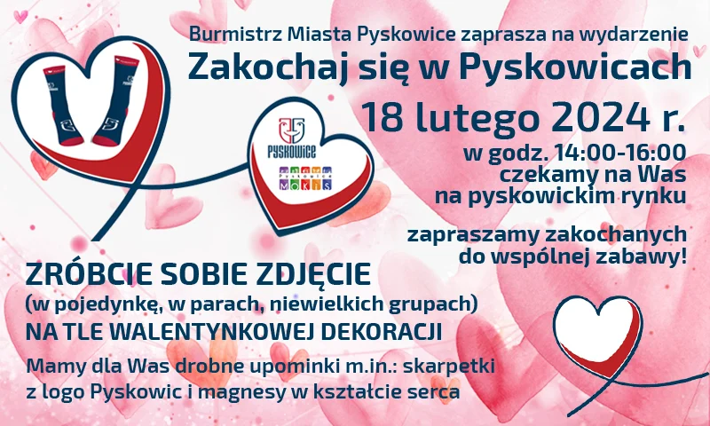 "Zakochaj się w Pyskowicach", czyli walentynkowa akcja na rynku