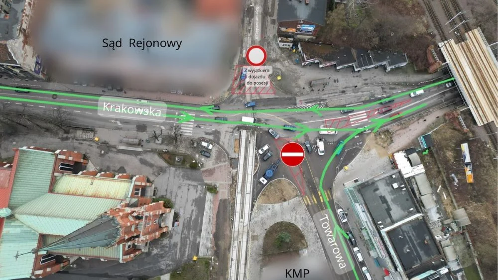 Zmiana organizacji ruchu w centrum Mysłowic! Policjanci apelują o stosowanie się do znaków