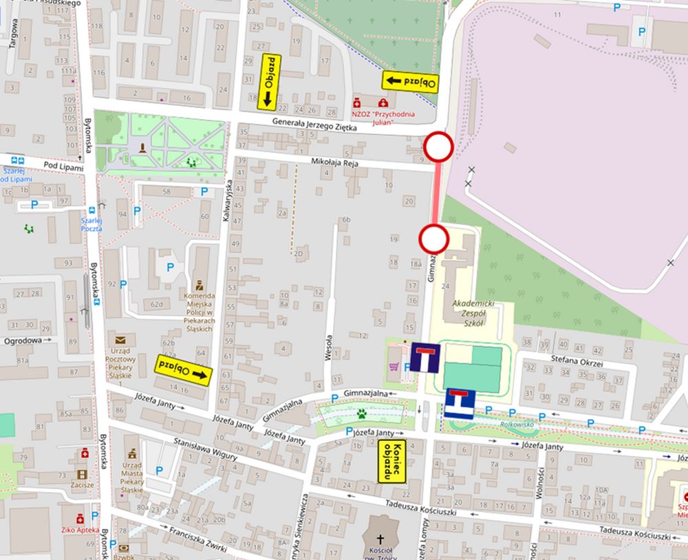 Ulica Gimnazjalna zamknięta od dzisiaj!