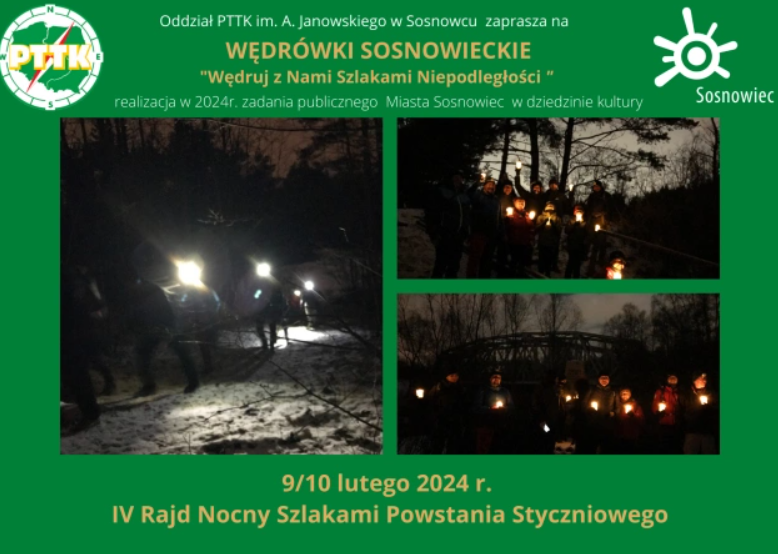 PTTK zaprasza na IV Rajd Nocny Szlakami Powstania Styczniowego w Sosnowcu