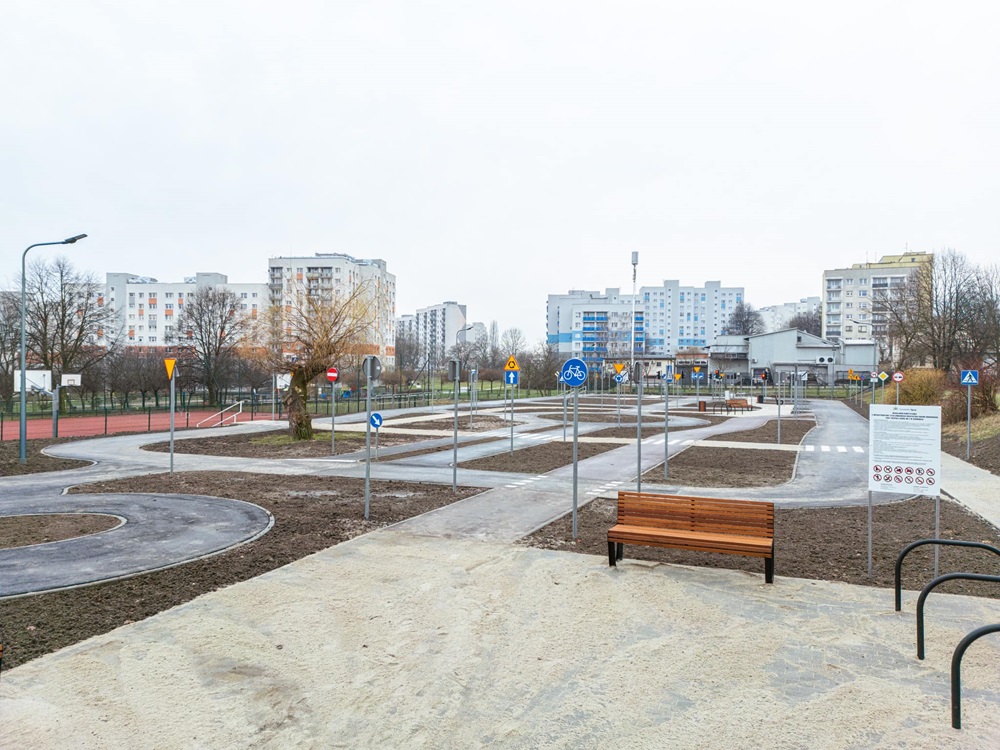 Drugie miasteczko ruchu drogowego w Sosnowcu niemal gotowe