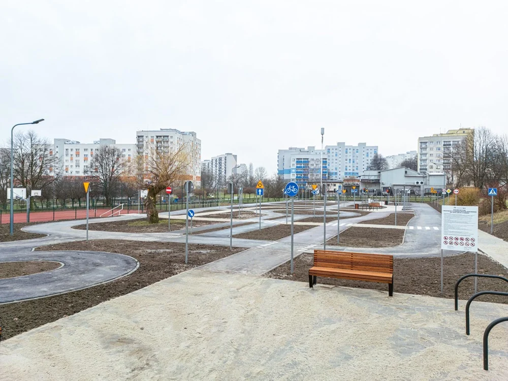 Drugie miasteczko ruchu drogowego w Sosnowcu niemal gotowe