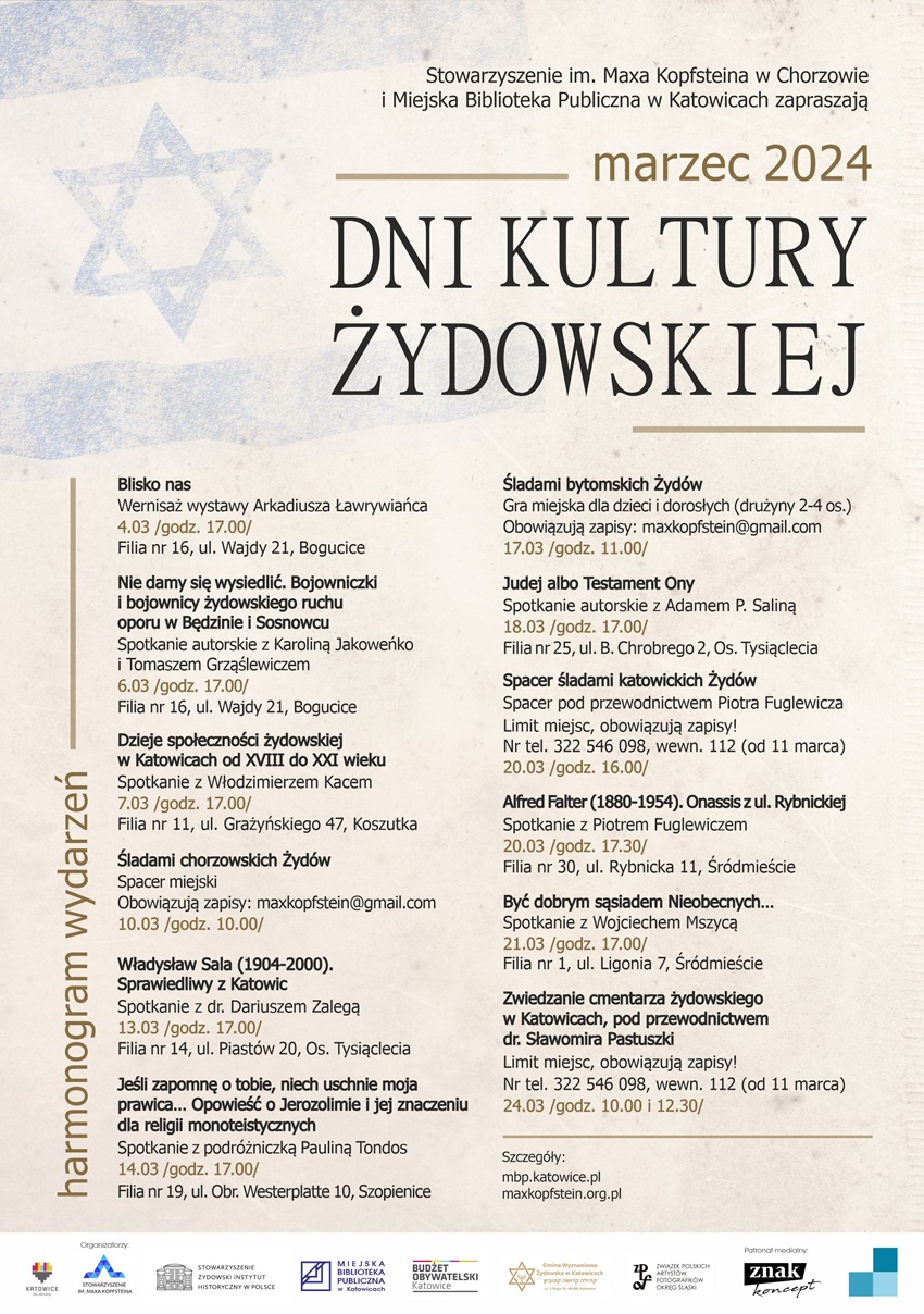 Dni Kultury Żydowskiej 2024 w Katowicach. Sprawdź program!