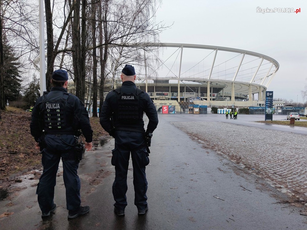 Chorzowscy policjanci zabezpieczali mecz na Stadionie Śląskim