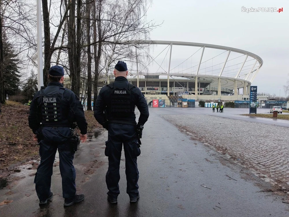 Chorzowscy policjanci zabezpieczali mecz na Stadionie Śląskim