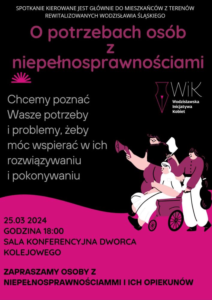 Wodzisławska Inicjatywa Kobiet porozmawia o potrzebach osób z niepełnosprawnościami