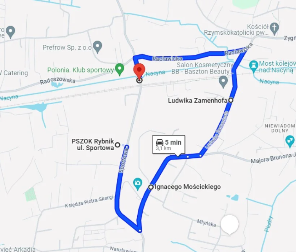 Dojazd do PSZOK dostępny objazdem