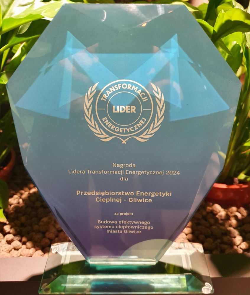 Działania gliwickiego PEC dotyczące redukcji dwutlenku węgla zostały nagrodzone!