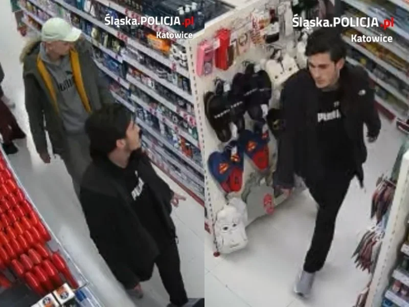 Kradzieże rozbójnicze w katowickich drogeriach. Poznajesz tych mężczyzn?