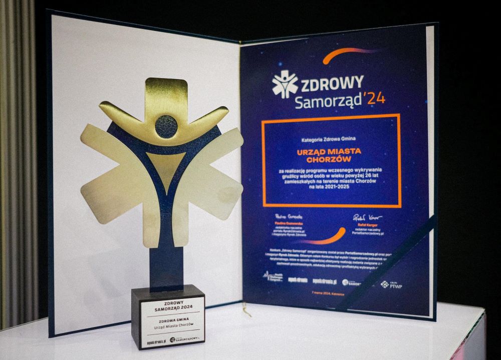 Chorzów nagrodzony w ogólnopolskim konkursie „Zdrowy Samorząd”!