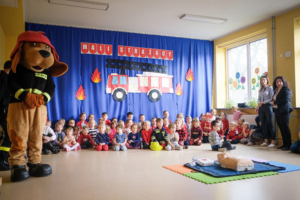 "Mali Strażacy" w Chorzowie. Pilotażowe zajęcia w Przedszkolu nr 22