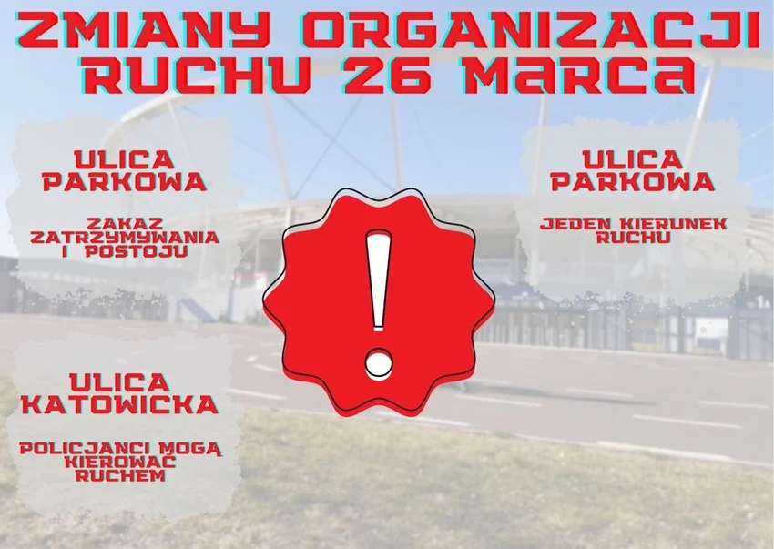 Eliminacje do Mistrzostw Europy U-21 na Stadionie Śląskim. Zmiany w organizacji ruchu