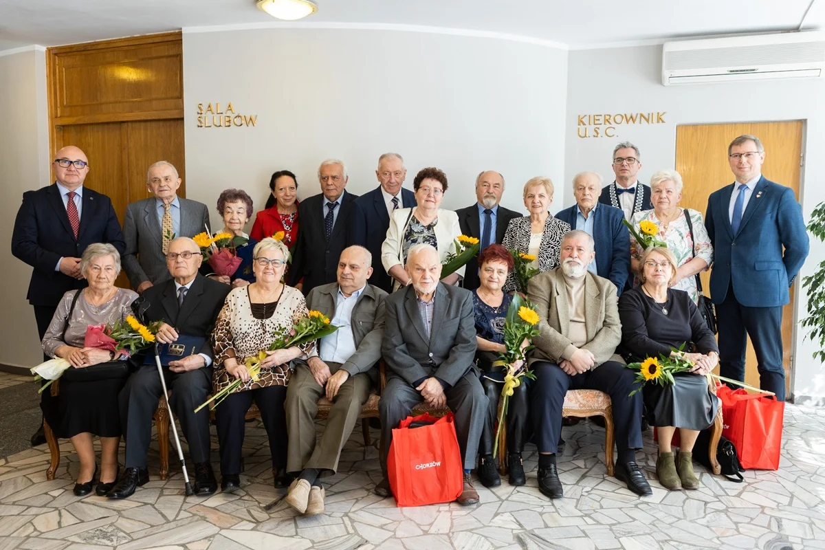 Mieszkańcy Chorzowa świętowali wyjątkowe jubileusze pożycia małżeńskiego
