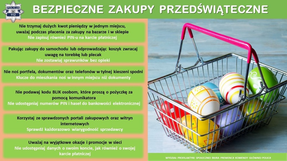 Bezpieczne zakupy przedświąteczne. Policjanci wskazują, na co zwracać uwagę