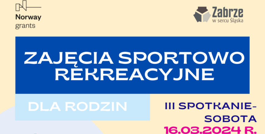 Centrum Rozwoju Rodziny zaprasza na zajęcia sportowo-rekreacyjne