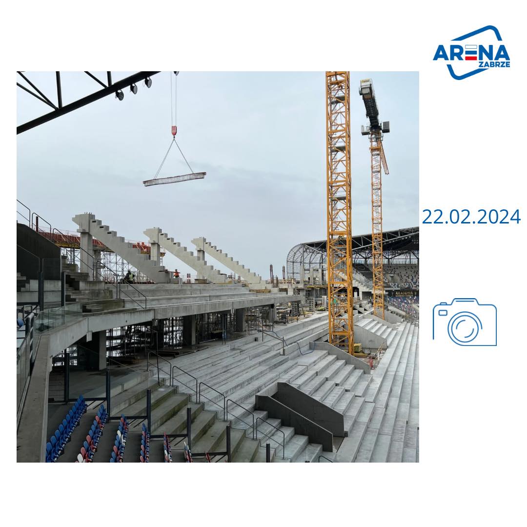 Rozpoczął się kolejny etap budowy czwartej trybuny na Arenie Zabrze!
